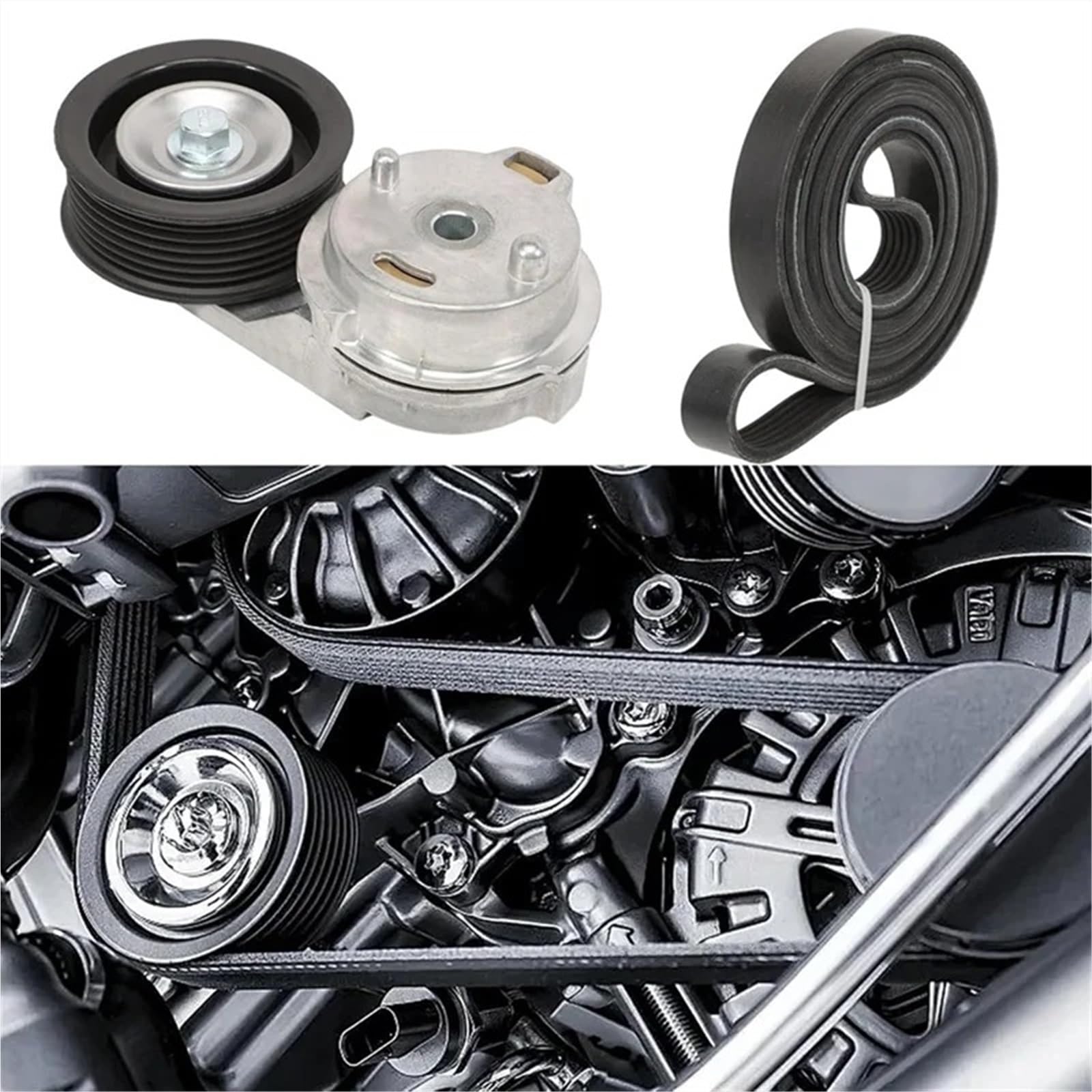 Spannrollen-Baugruppe für Dodge Ram 1500, 2500, 3500 (2003–2008) – Ersetzt 53032130AA, 53032130AC, 38058 Kit, 38382 Antriebsriemen-Spannrollen-Baugruppe