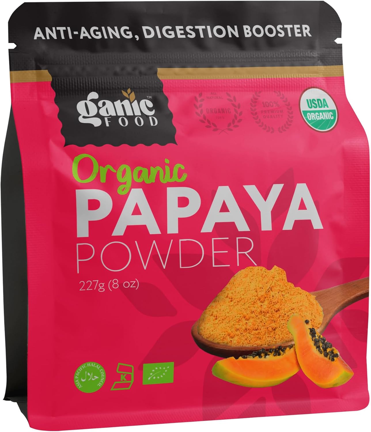 Organic Papaya Fruit Powder by Ganic Food Antioxidant Papaya Enzyme