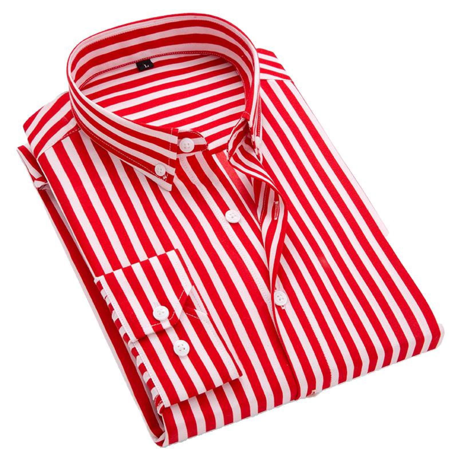 FJIAOXINPONG Camisas A Rayas Para Hombre, Camisas De Vestir De Manga Larga Casuales De Color Sólido De Primavera Y Verano, Camisas De Vestir Formales De Negocios Con Botones Delgados A La Moda Para Hombre