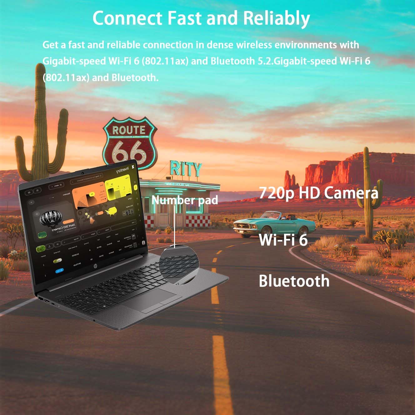 HP Laptop Computer 15.6 for Business Home and Student, Windows 11 Pro, Thin and Lightweight Notebook, IPS, Intel Dual Core, up to 2.80 GHz, 32GB RAM, 2TB SSD, Wi-Fi6, Webam, with Hub