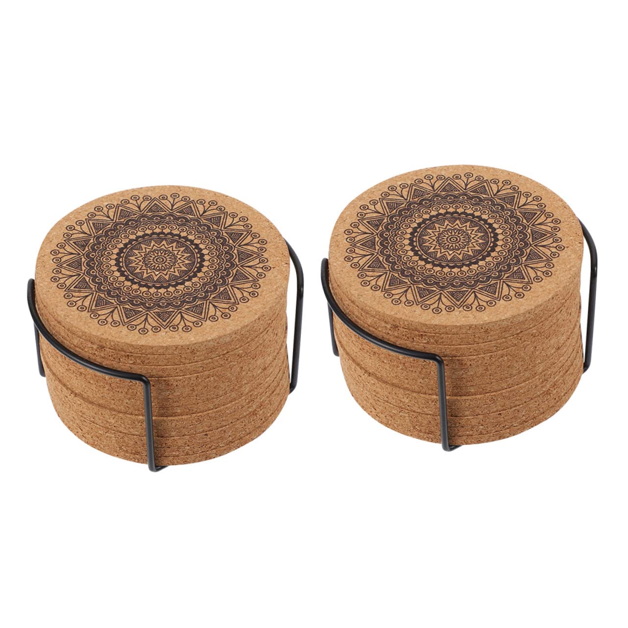 Dessous de verre isolants et antibrûlure avec support en bois chic