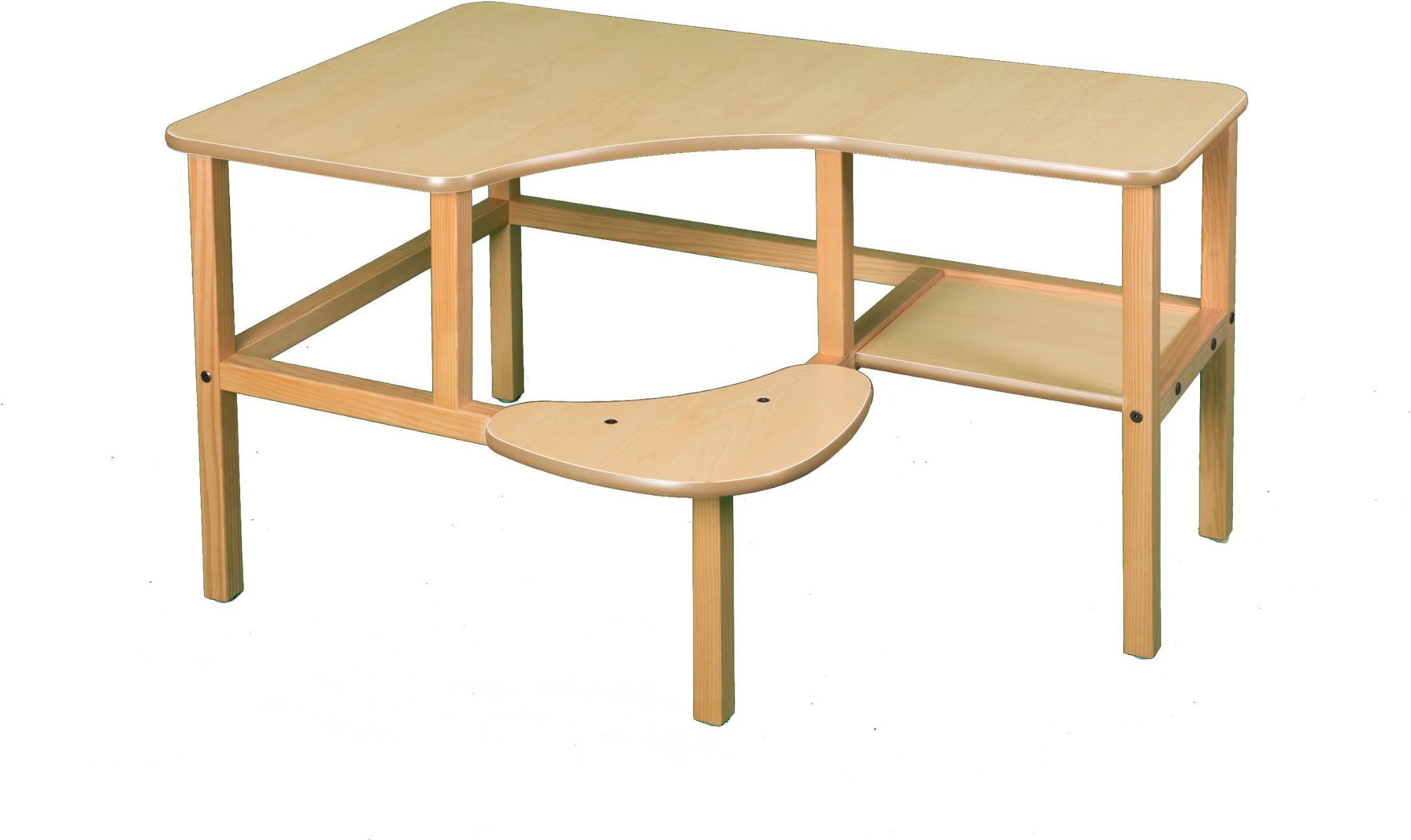 Childs Wooden Computer Desk for 1, Ages 2 to 5, Maple/Tan