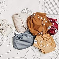 Vista 7 de Nora's Nursery - Pañales de bolsillo de tela para bebé, 7 insertos de bambú, 1 bolsa húmeda