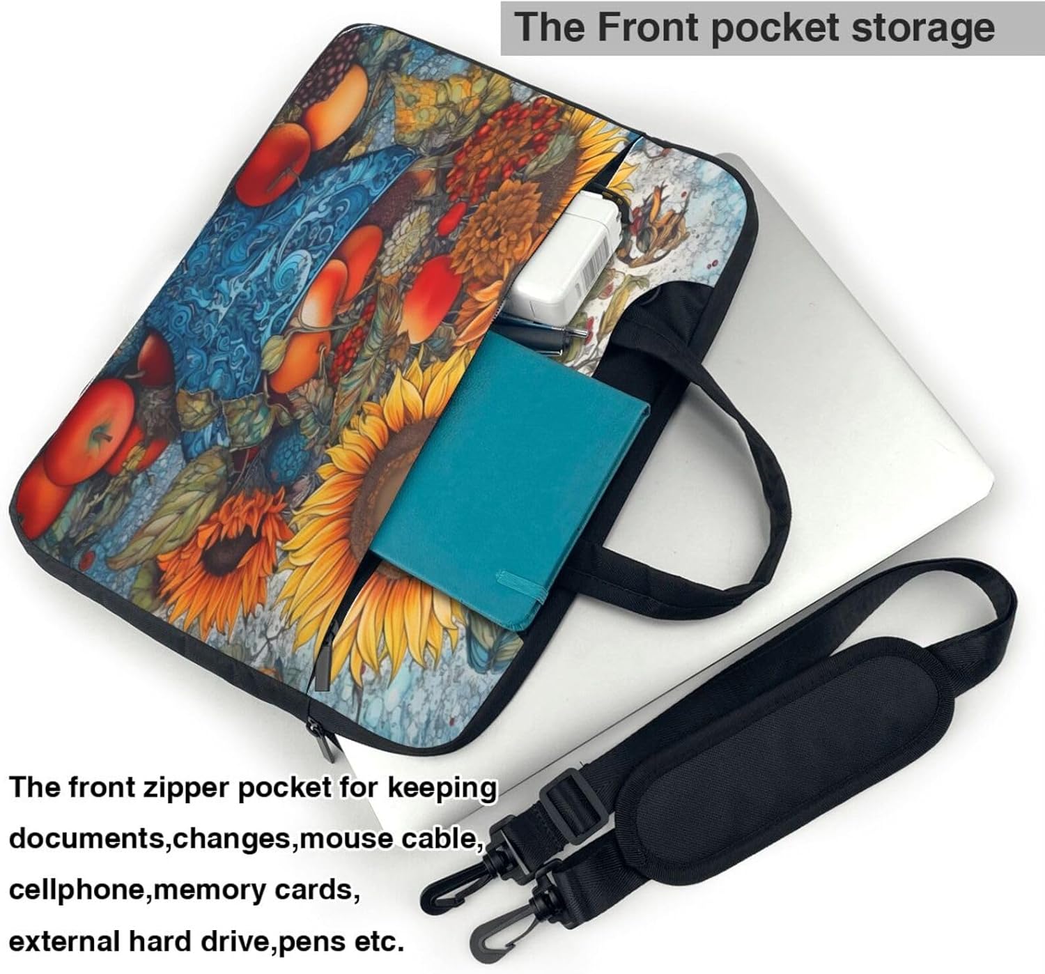 Enjoy Summer Laptop Bag, 15.6 inch Laptop Case Shoulder Messenger Bag Briefcase Computer Bag for Men Women