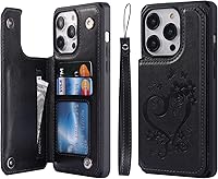 Vista 13 de Cavor Funda tipo cartera para iPhone 14 Pro Max con tarjetero, funda para teléfono iPhone 14 Pro Max para mujeres y hombres, funda 14ProMax