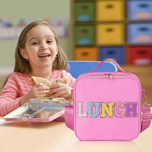 Miniatura 2 de Bolsa de almuerzo para mujer, lonchera aislada para niñas, lonchera personalizada con correa ajustable para el hombro, bolsa de almuerzo