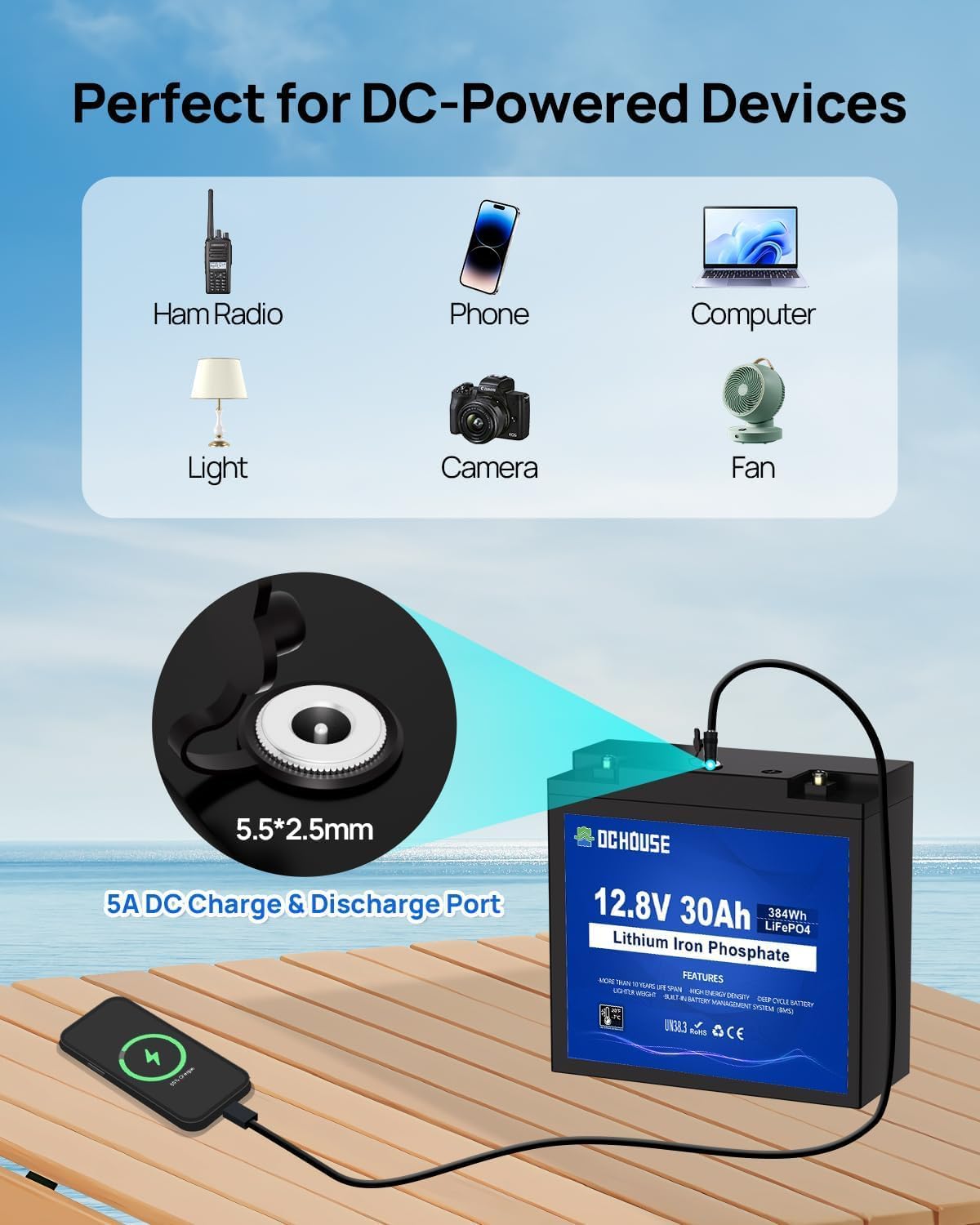 ECO-WORTHY Solar Water Well Pump Kit with 30Ah Lithium Battery, 12V Solar Water Pump + 200W Solar Panel Kit + 30Ah Lithium Battery for Well, Irrigation, Filling Water Tank