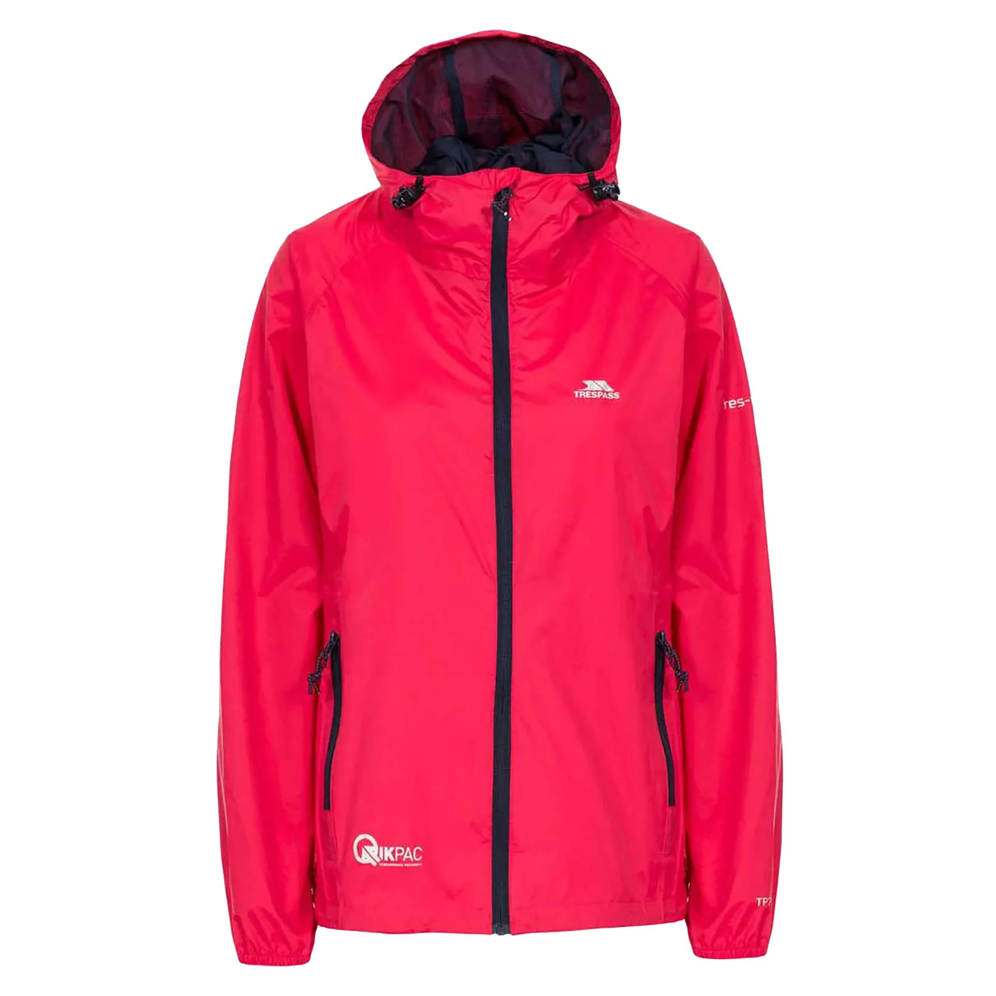 Trespass Womens/Ladies Qikpac Waterproof Packaway Shell Jacket (M) (Raspberry)