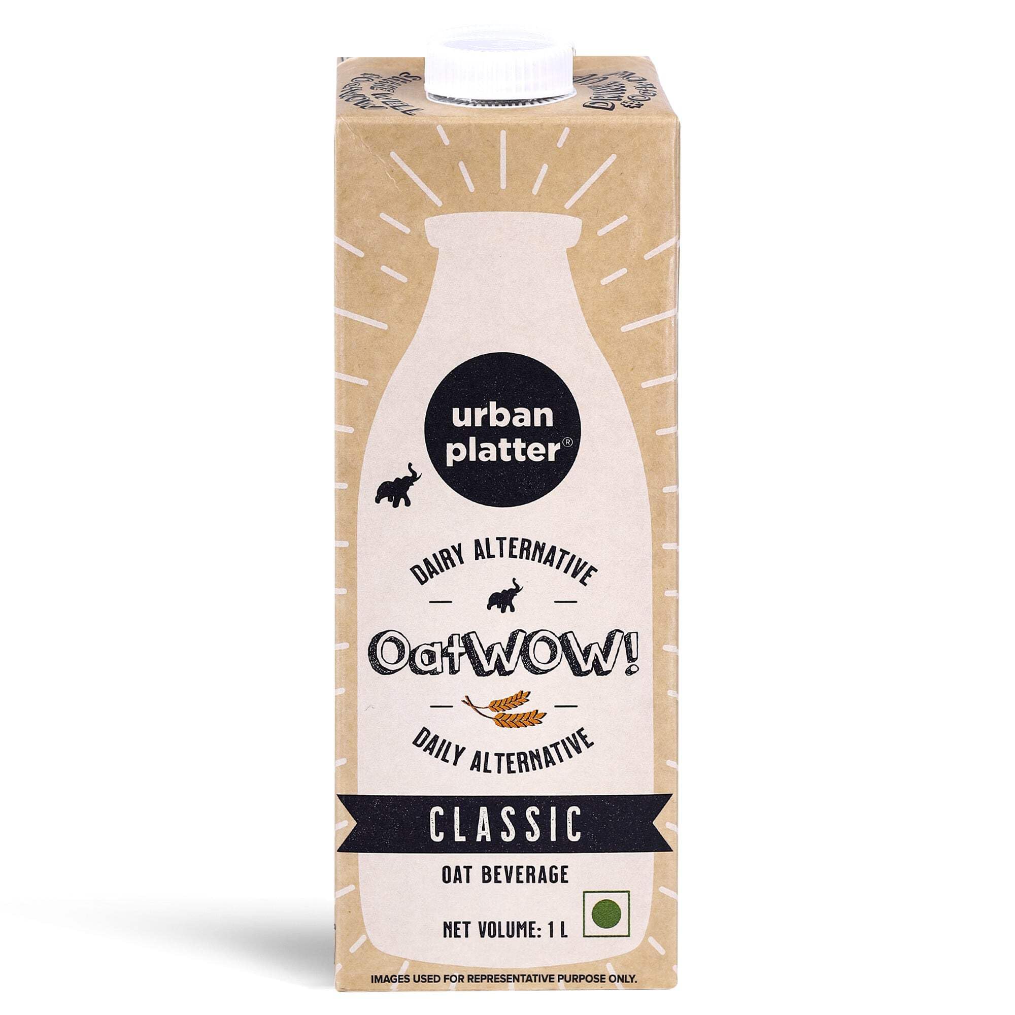 Urban Platter OatWOW Classic Oat Beverage, 1 Litre [Pack of 12 | Plant-Based | Milk Alternative | Creamy | Lactose-Free] - Image 3 thumbnail