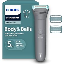 Philips Bodygroom BG3480/15 3000 Series Men's Trimmer with Triple Protection Shaving System Trim and Shave Intimate Area Close to Skin and Extra Gentle 100% Shower Proof 80 Minutes Runtime