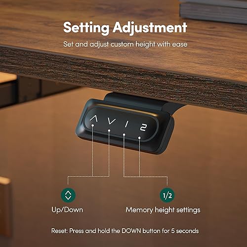 Miniatura 43 de FEZIBO Escritorio de pie con bandeja para teclado, altura ajustable de 40 x 24 pulgadas, con ajustes preestablecidos de memoria para oficina en