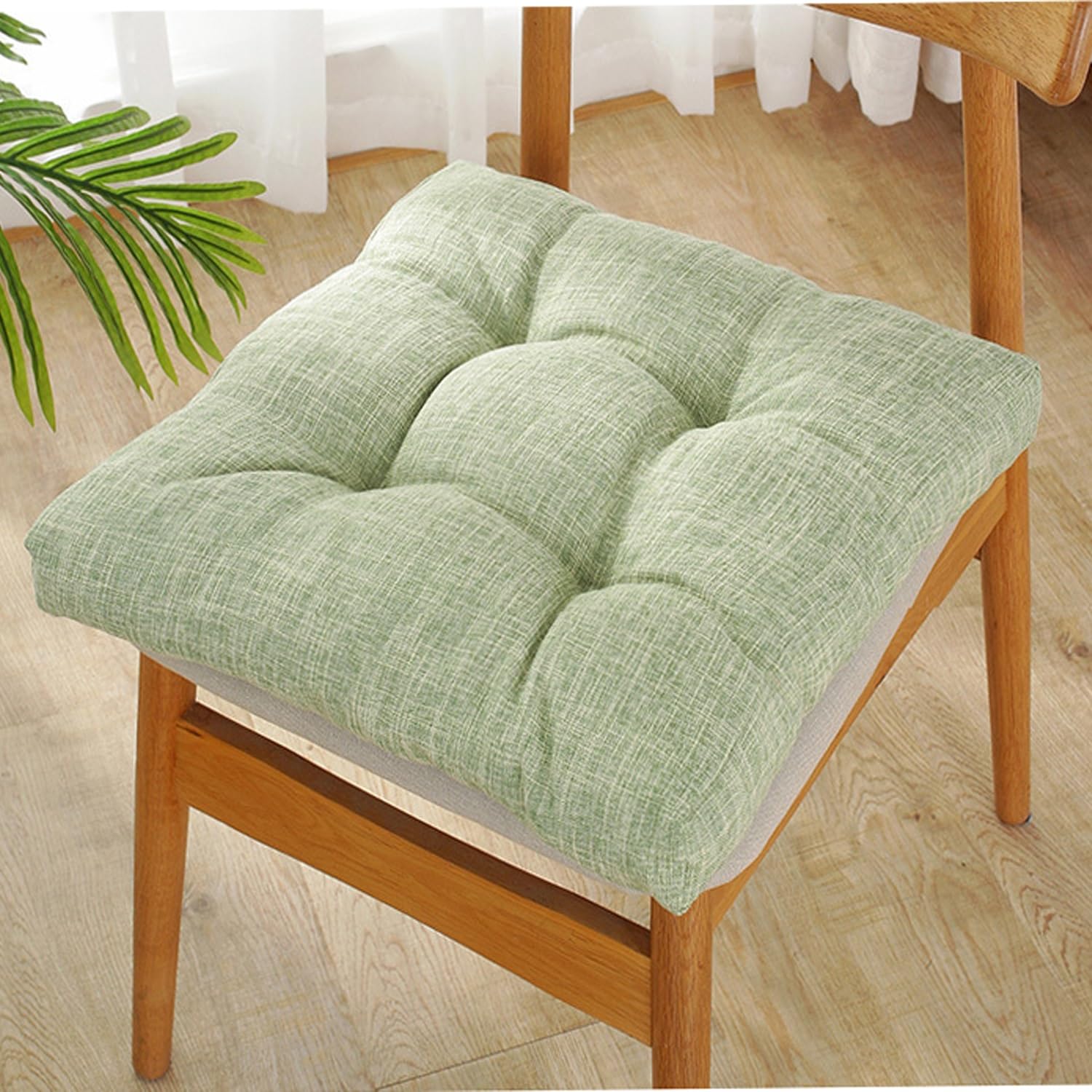 Quadratisches Bodenkissen, 50 x 50 und 45 x 45 cm, gemütliches Ess-, Outdoor-, Garten-, Küchen-, Büro-, Wohnzimmer, Yoga-Kissen – stilvolles Orange, 45 x 45 x 8 cm Sitzlösung