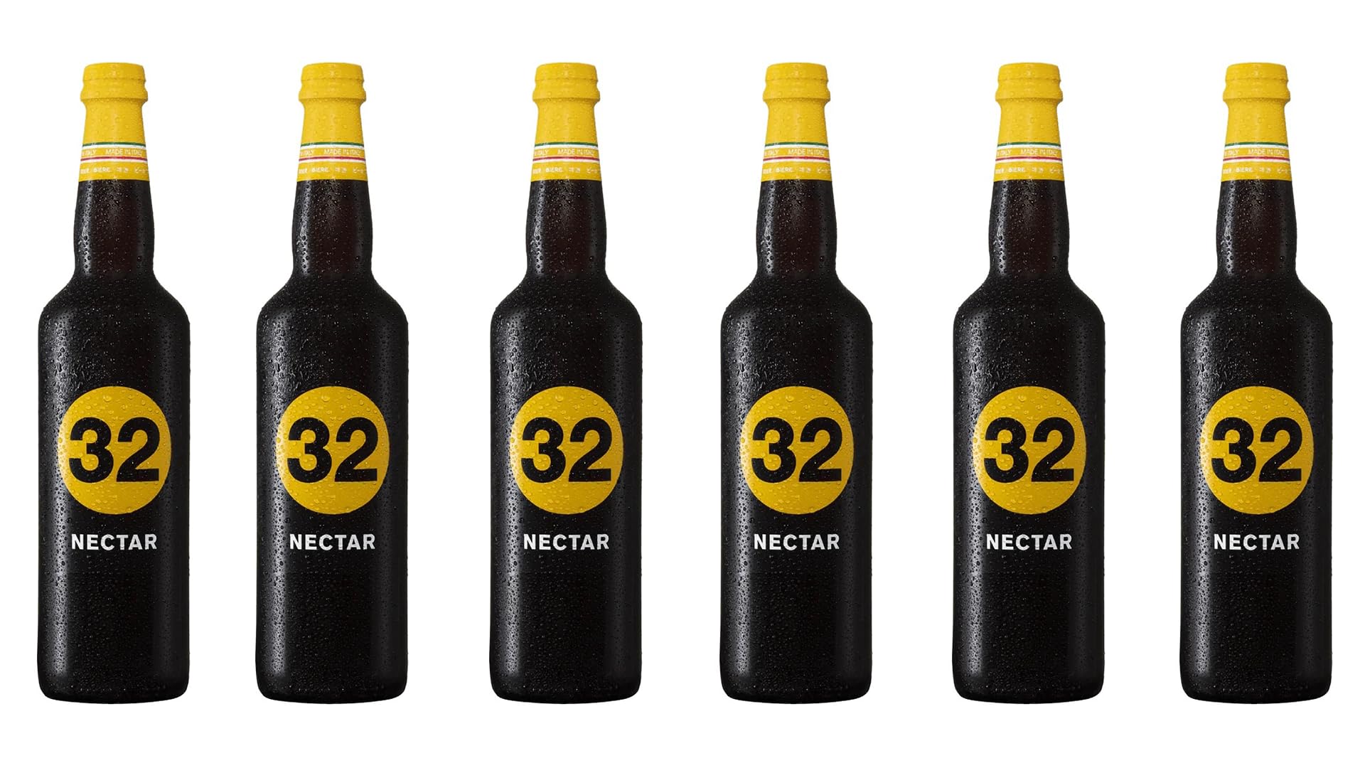 32 Via dei Birrai – Nectar - Birra bruna al miele di castagno - Vegana, Non Filtrata, Non Pastorizzata – 6 bottiglie da 75cl – 8% vol.