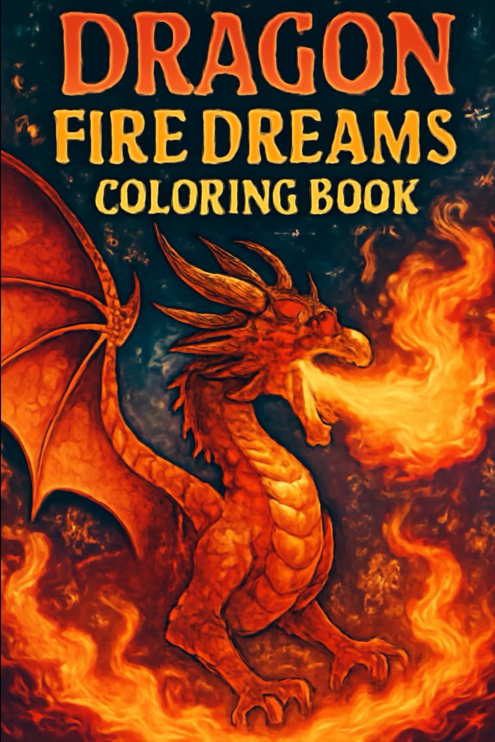 Dragon Fire Dreams Coloring Book: A Magical Collection of Dragons, Wings, and Fiery Adventures