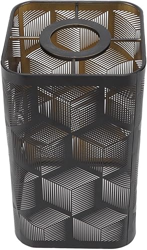 Miniatura 10 de Pantalla de lámpara mediana,Pantalla de metal con patrón de flores talladas,Pantalla de estilo moderno para lámpara de mesa y lámpara de piso,7.9 x