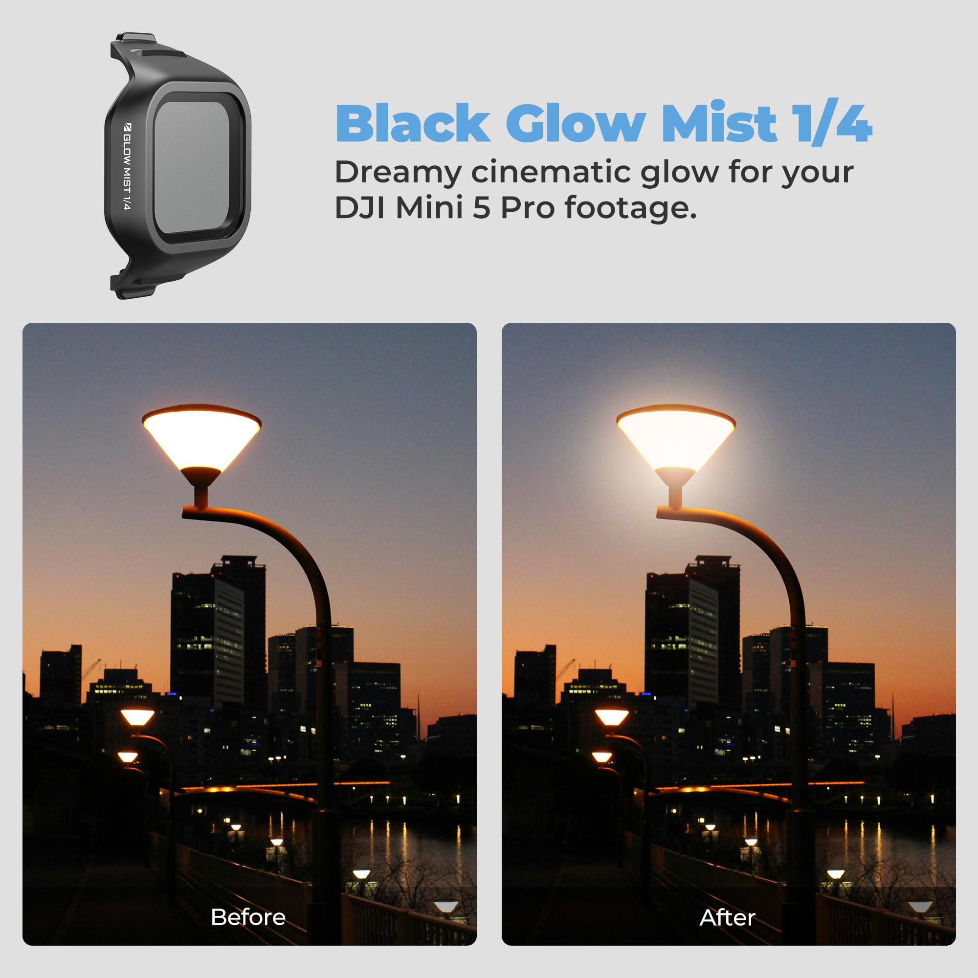Freewell Filtri quotidiani per DJI Mini 5 Pro – UV, CPL, inquinamento luminoso e foschia luminosa 1/4 – Filtri lenti premium per riprese cinematografiche, colori migliorati e riduzione dei riflessi
