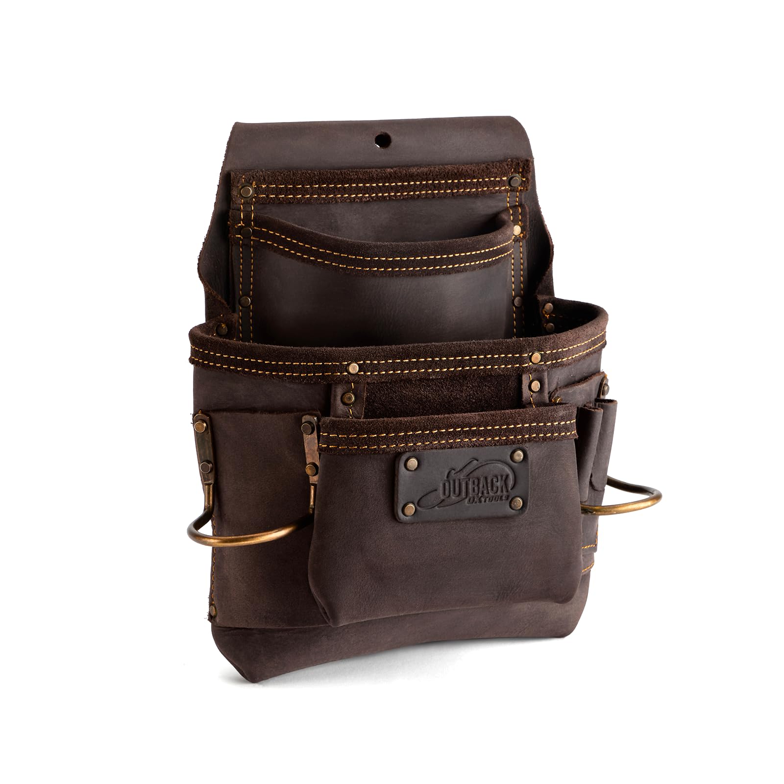 Snapklik.com : Tools Oil Tanned Leather Tool Pouch - 4 Pocket Dual ...
