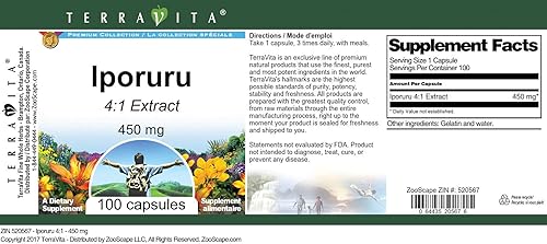 Miniatura 2 de TerraVita Iporuru 41-450 mg (100 Cápsulas, ZIN 520567) - Paquete de 3