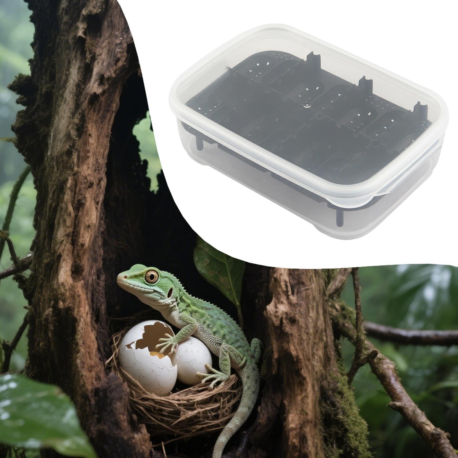 Snake Terrarium, 14 siatek Gecko Hatching Basin, Transparent Breeding Box, Compact Reptile Habitat Container, 7,09 x 5,12 x 1,97 , do użytku w górach, Scorpion and Indoor Breeder