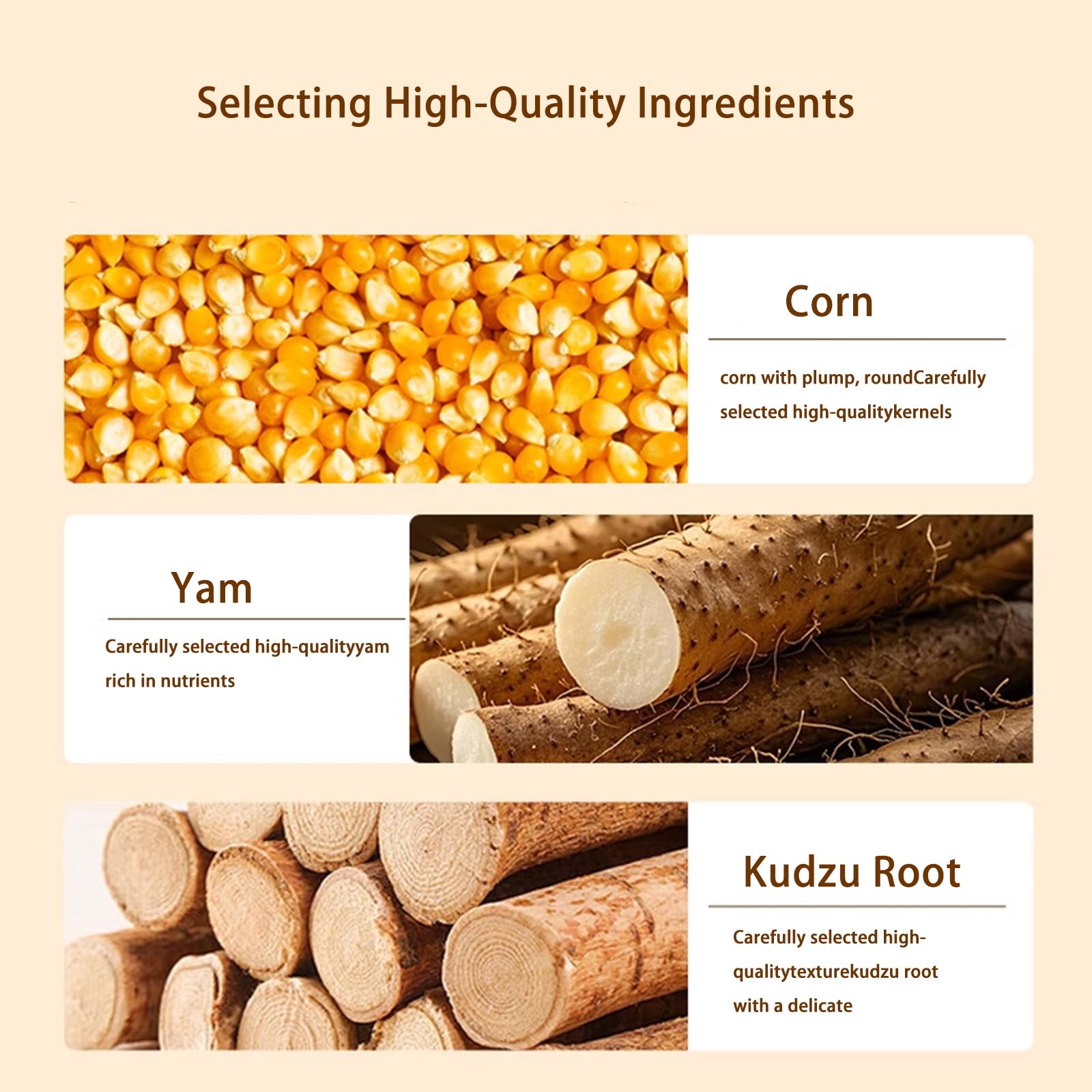 Multi-Grain Cornmeal Porridge,with Corn & Pueraria,Delicious Energy-Boosting Meal,Nutritious Hot Breakfast,Perfect for Porridge Lattes or Dessert