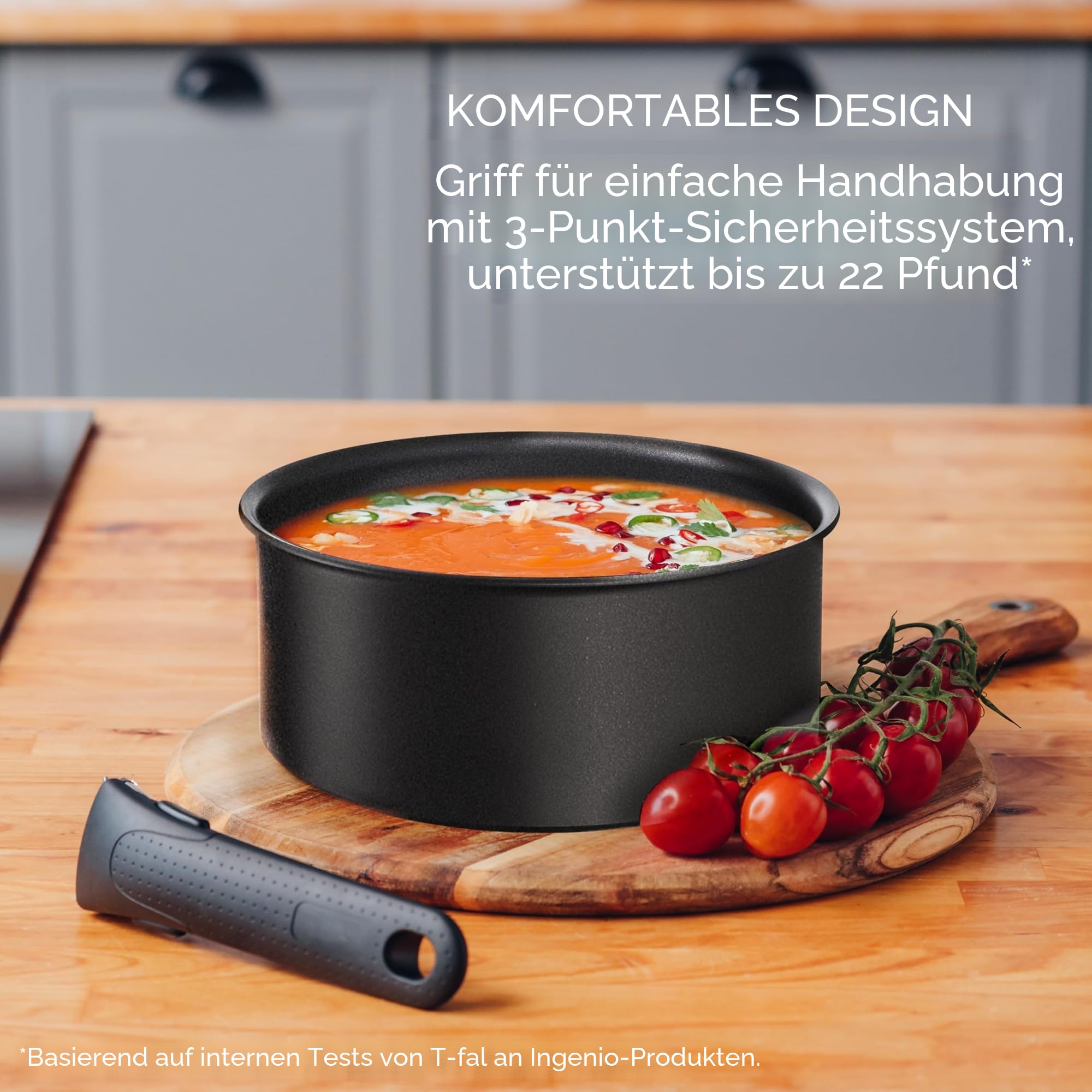 T-fal Ingenio Expertise Antihaft-Kochgeschirr-Set, 8-teilig, Induktion, ofenfest, 500 °C, stapelbares Kochgeschirr, Töpfe und Pfannen, Wohnmobil, Camping, Bratpfannen, spülmaschinenfest,