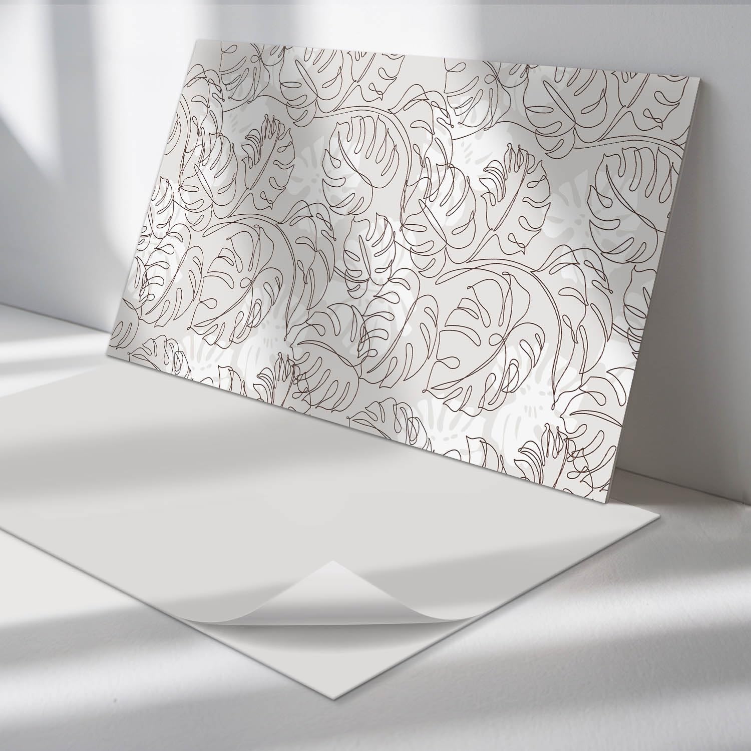 Paneles rectangulares diseño elegante con patrón de hojas finas grabadas