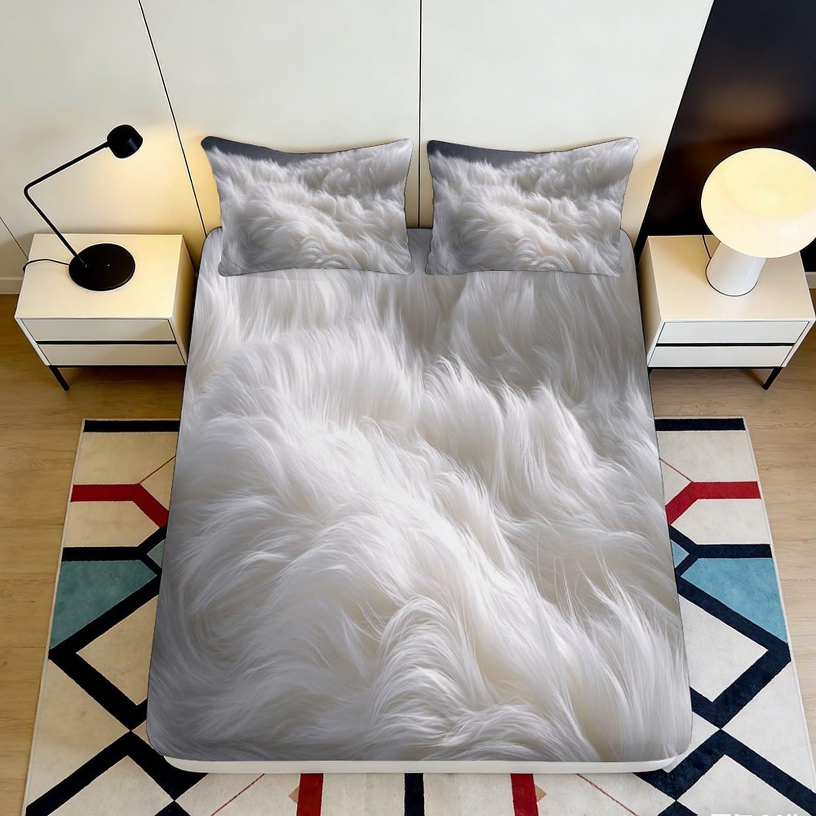 3D Printed Bus Pattern Fitted Sheet Microfiber Deep Pocket Non-Slip Bedroom Bus Mattress Fitted Cover Washable 140x200x25cm