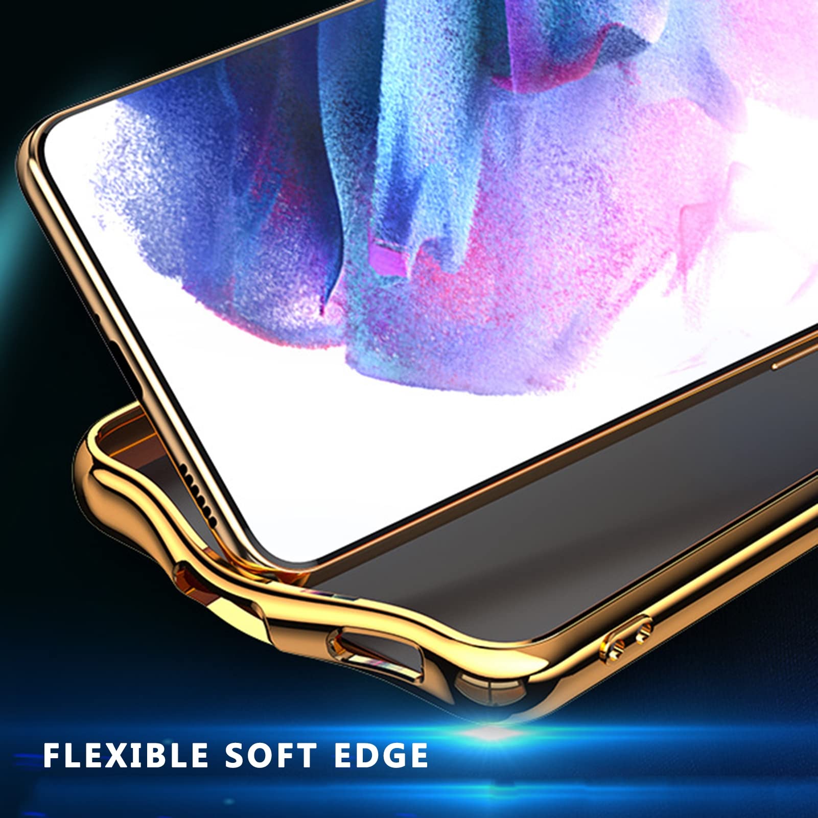 CIRONI Lederhülle für Samsung Galaxy S23/S23 Plus/S23 Ultra, fortschrittliche Cross-Textur-Hülle, Linsenschutz, luxuriöse Beschichtung, Goldrand, stoßfest für kabelloses Laden, Blau, S23 Ultra