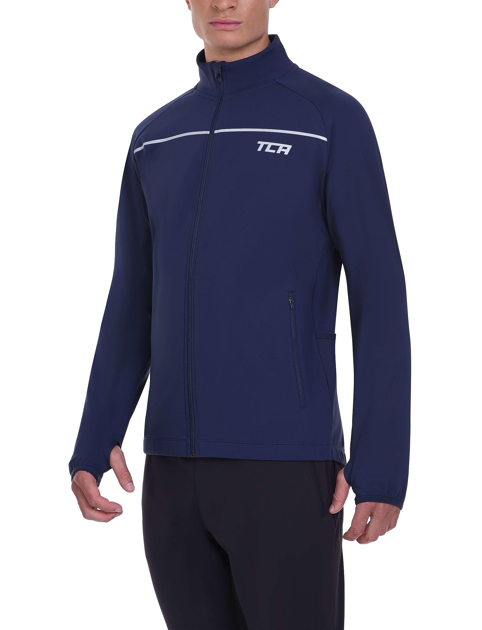 TCA Chaqueta Térmica de Ciclismo y Running para Hombres, Reflectante, Transpirable y Cortaviento, con Bolsillos con Cierre