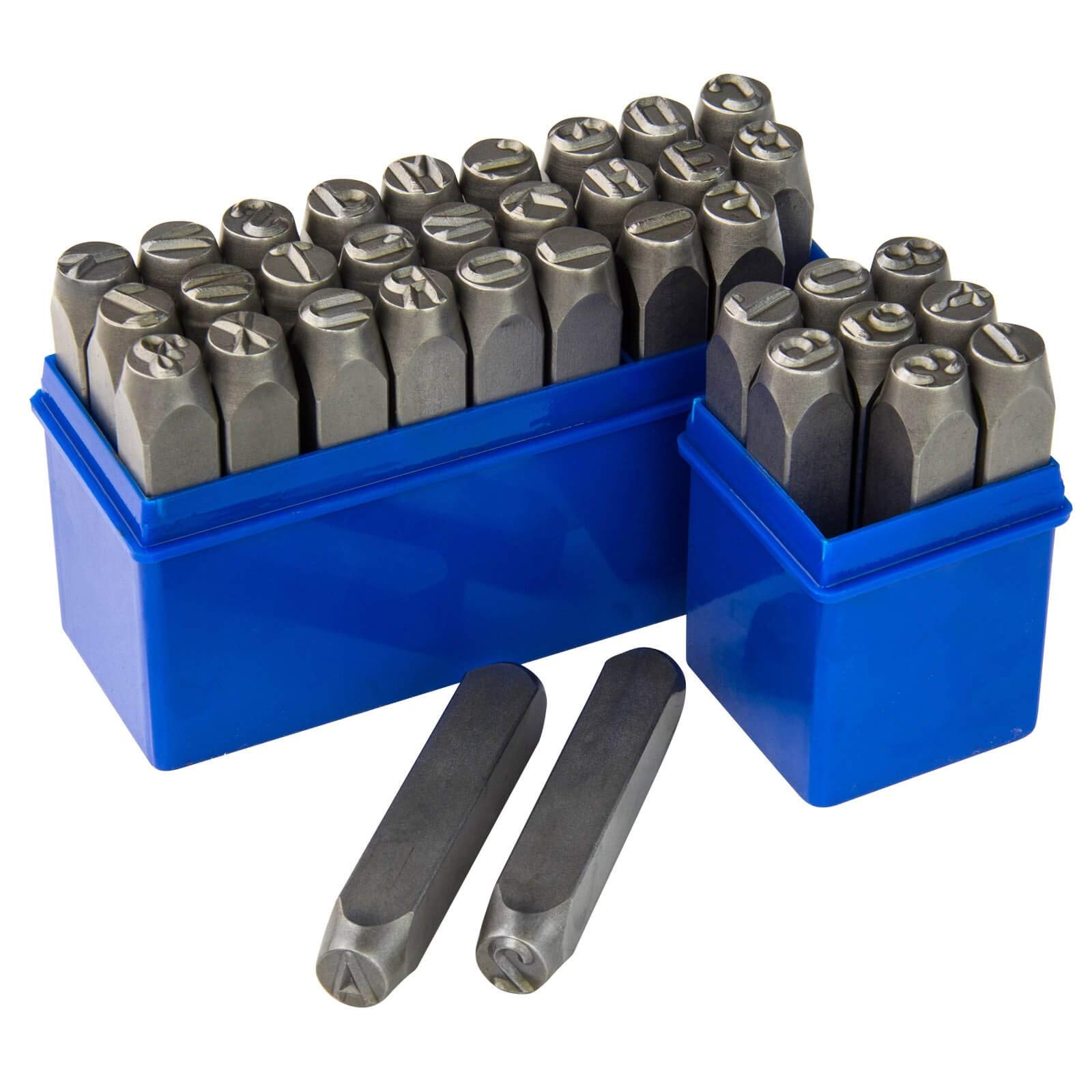 36 Pièces Lettres et Chiffres à Frapper, 6mm Lettres et Chiffres à Frapper, A-Z et 0-9 Tampon Lettres Numéro Chiffres pour Métal Bois Cuir