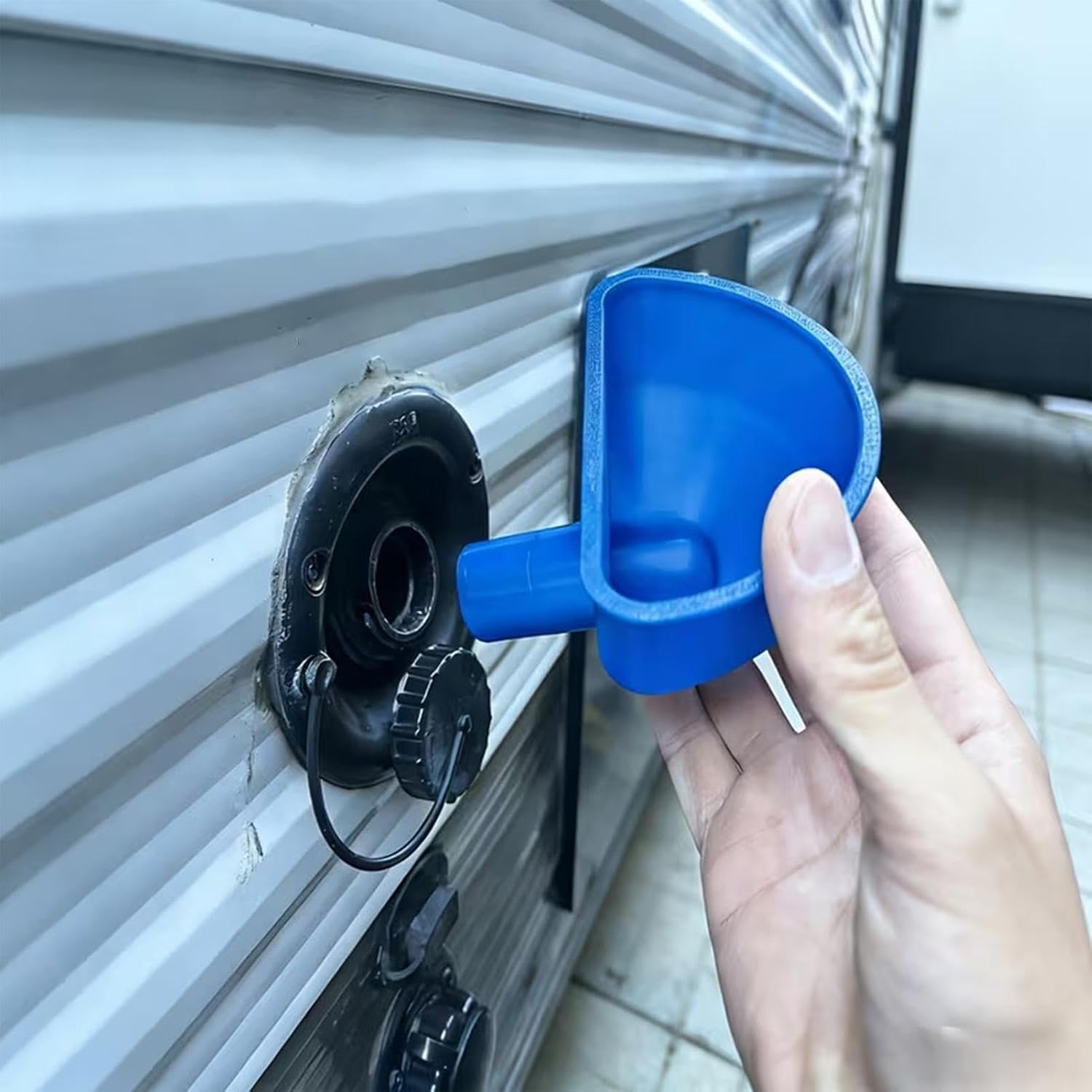Funnel for Water Fill RV - 3D Printed Vehicle Accessories,RV Trailer Water Inlet Funnel - for Trailer Van Motorhome Travel Camping Road Trip Picnic Driving