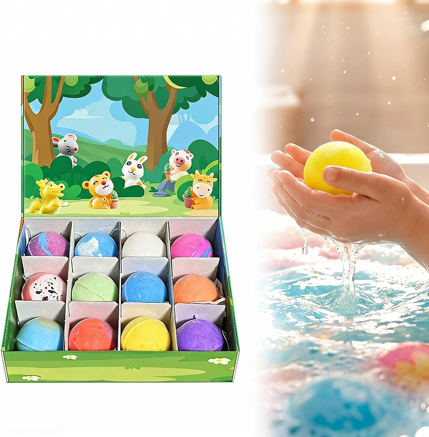 2026 New Bath Bombs with Surprise Toys Inside, 6/12 Pack Fizzy Bubble Bath Gift Set, Ocean and Dinosaur Egg Bath Fizzies, Natural Sea Salt Color Changing Spa Bath Balls, Easter Gifts (Ocean)