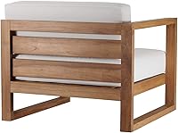 Vista 10 de Modway EEI-4256-NAT-WHI-SET Sofá biplaza seccional de 2 piezas de madera de teca para patio, color blanco natural