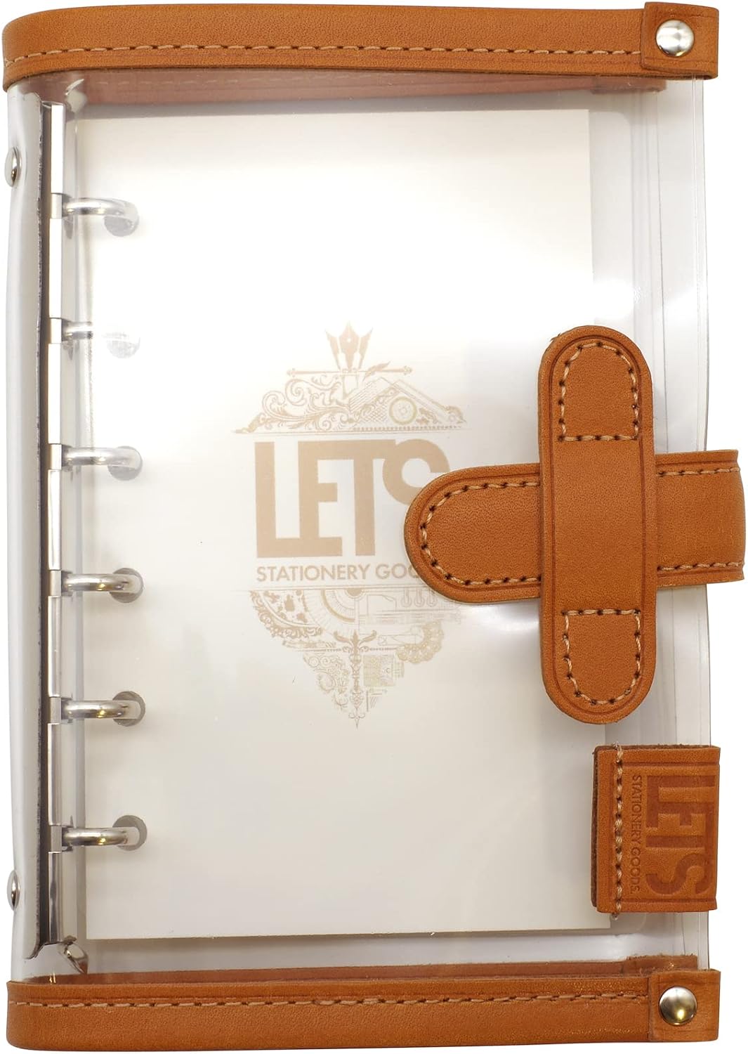 LETS STATIONERY GOODS クリア システム手帳 ミニ6【ナチュラル】