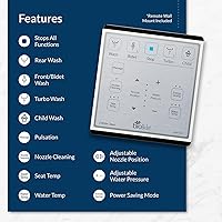 Vista 3 de Bio Bidet Slim Two - Asiento de inodoro eléctrico inteligente para bidé, redondo, agua tibia, asiento caliente, luz nocturna, lavado frontal
