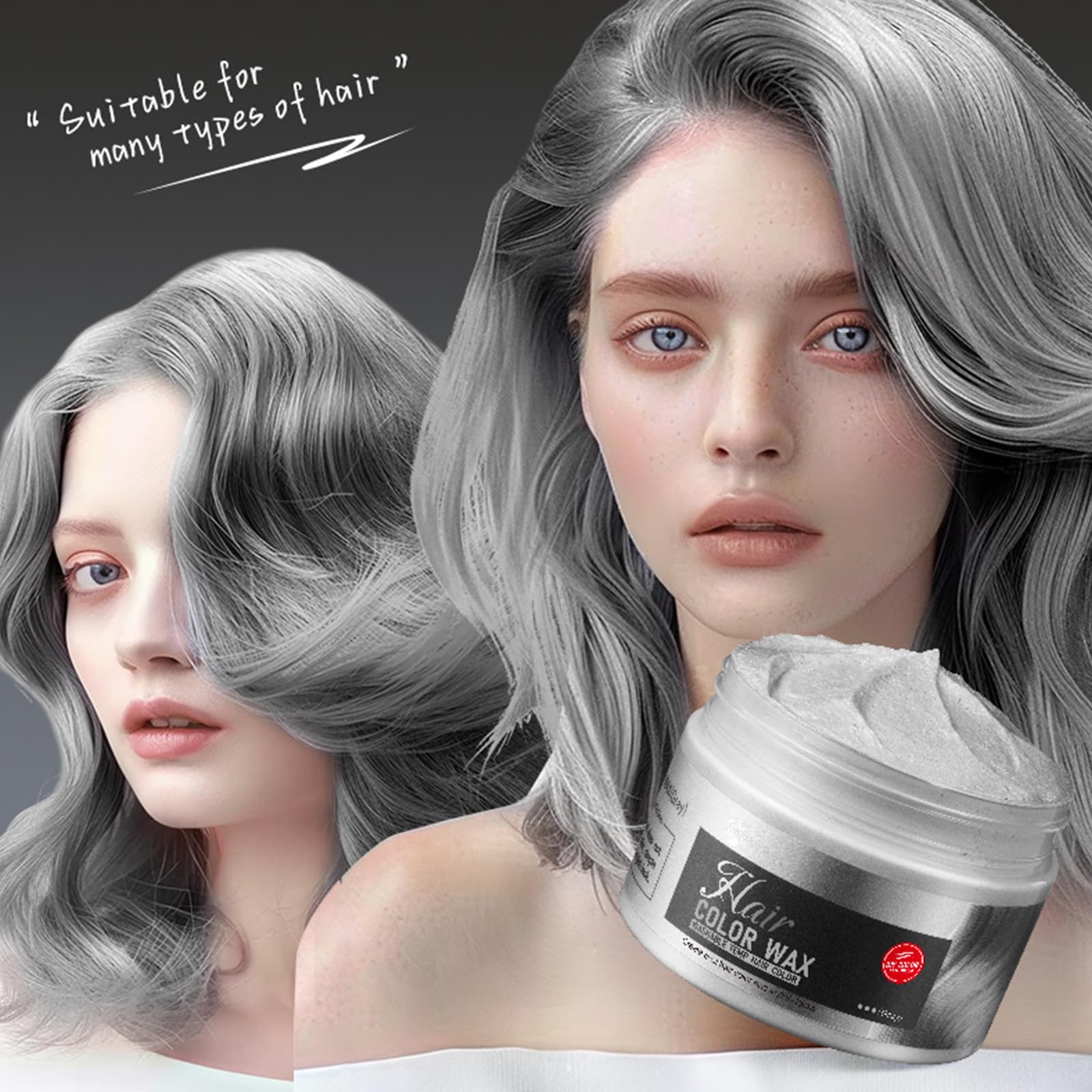 Cera Blanca+Gel fijador, Sujeción Fuerte para el Cabello de Hombres, Strong Hair Wax, Pomada para Peinados con Textura Natural, Suaviza y Elimina los Enredos, Apto para Todo Tipo de Cabellos