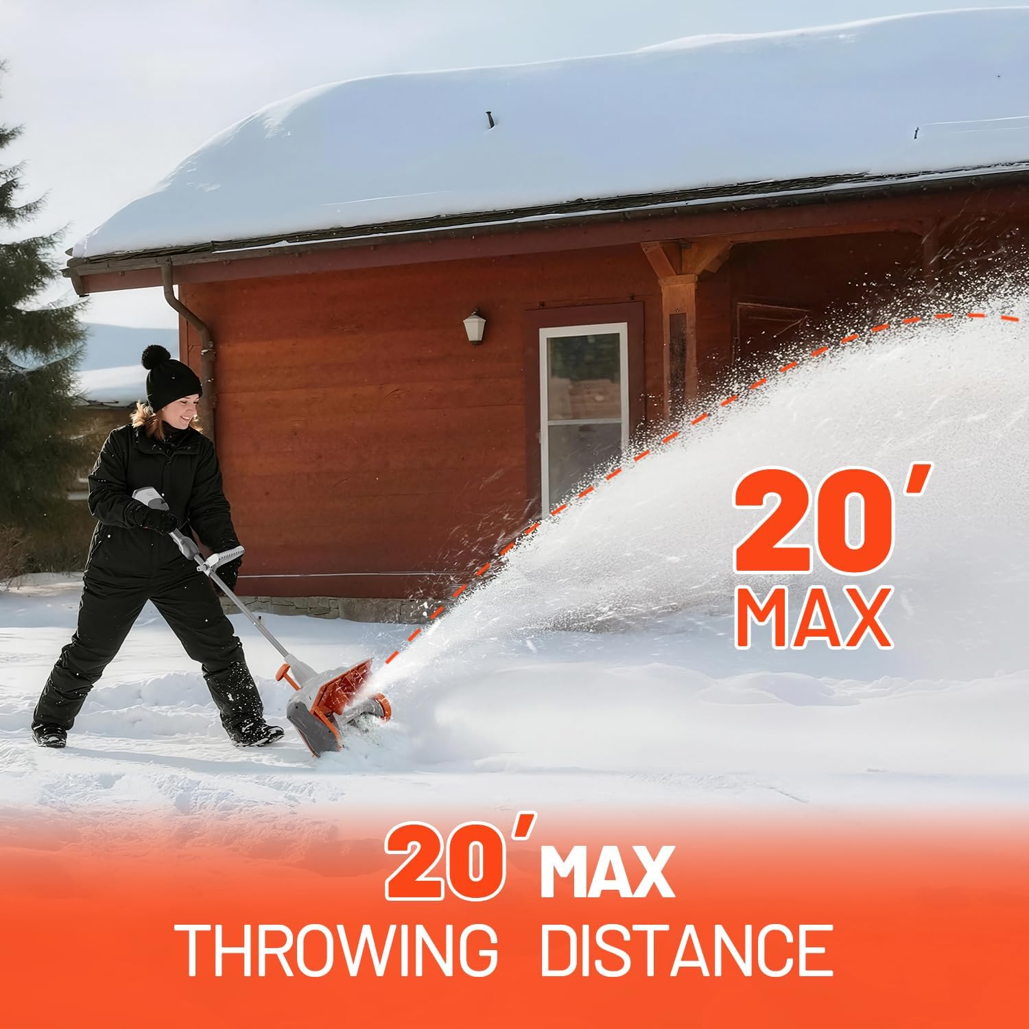Image showing snow being thrown up to 20 feet