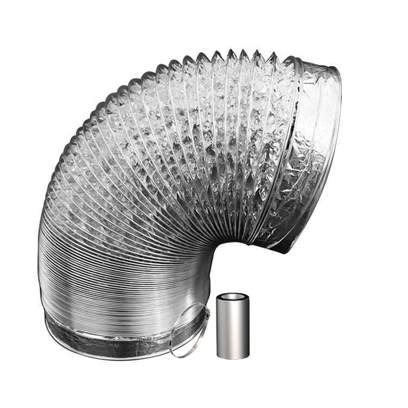 Aluminum Ventilation Pipe, Flexible Exhaust Hose for Air Conditioning, Condenser Vent Hose Pipe for Portable AC, Ventilation Tube for Dryer, Extractor Fans and Ventilation(2m,80mm)