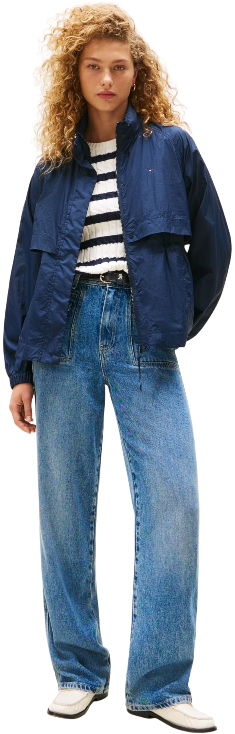 Tommy Hilfiger Donna Giacca a Vento Jacke Nylon Packable con Zip