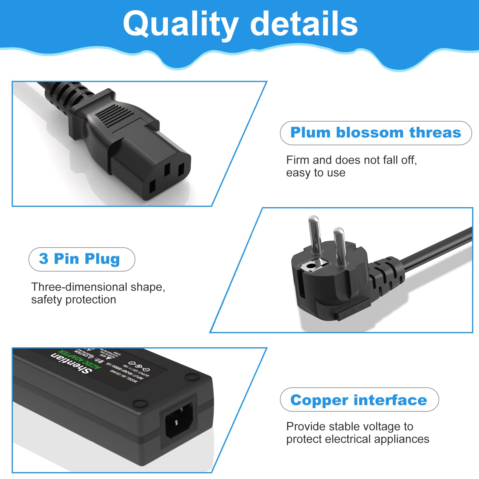 Accendisigari per Auto Adattatore AC a DC 100V-240V a 12V Alimentatore Caricabatteria Universale Nero 12V 10A