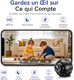 Camera Espion, Mini Caméra de Surveillance WiFi HD 1080P, avec Vision Nocturne Détection de Mouvement, Accès à Distance et Enregistrement Continu,Sans Fil Micro Caméra pour Voiture/Maison/Enfants - 7