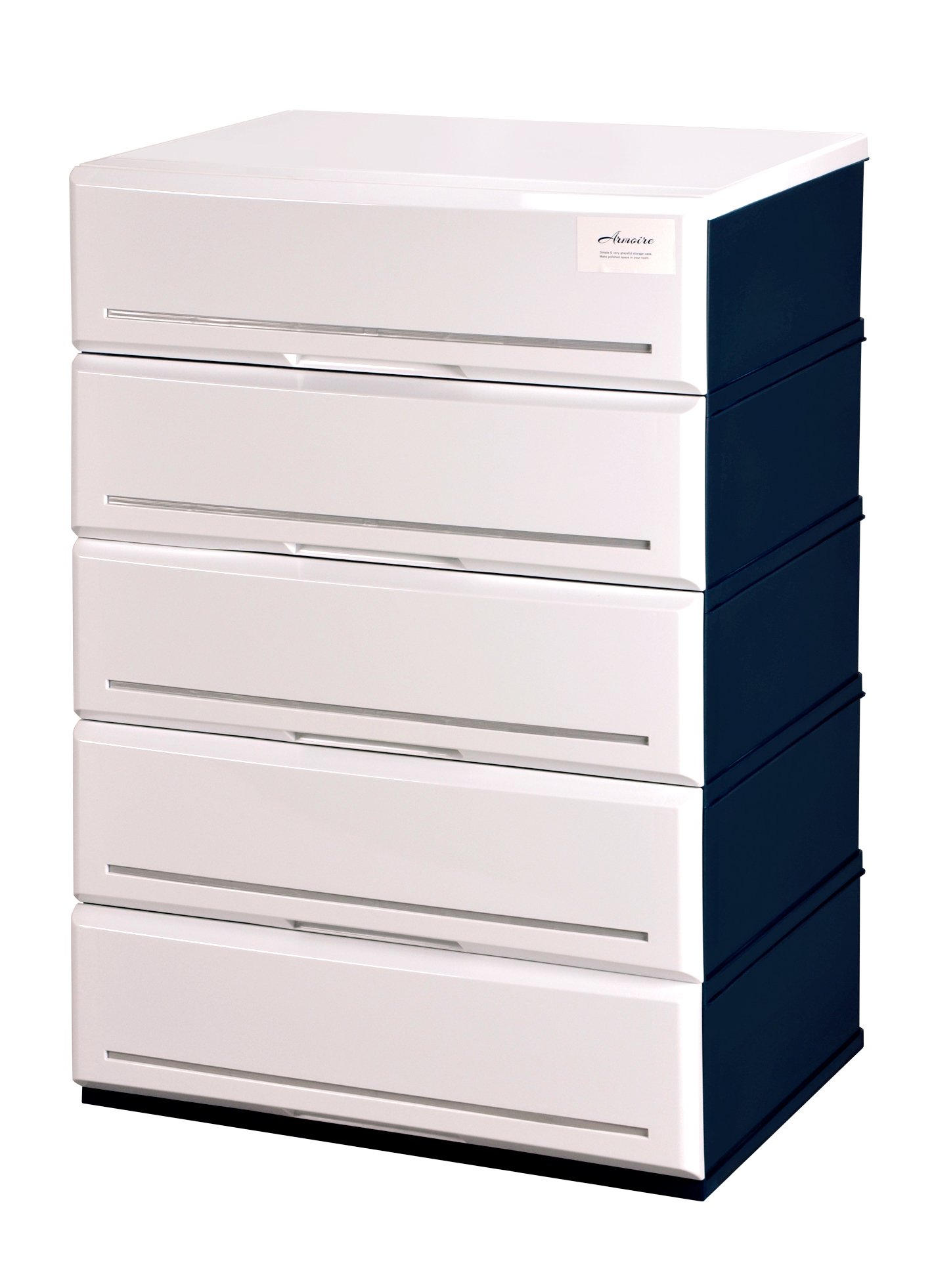 Amazon｜アルモアール 収納ボックス 5段 木製天板 W62×D45×H93cm A620 
