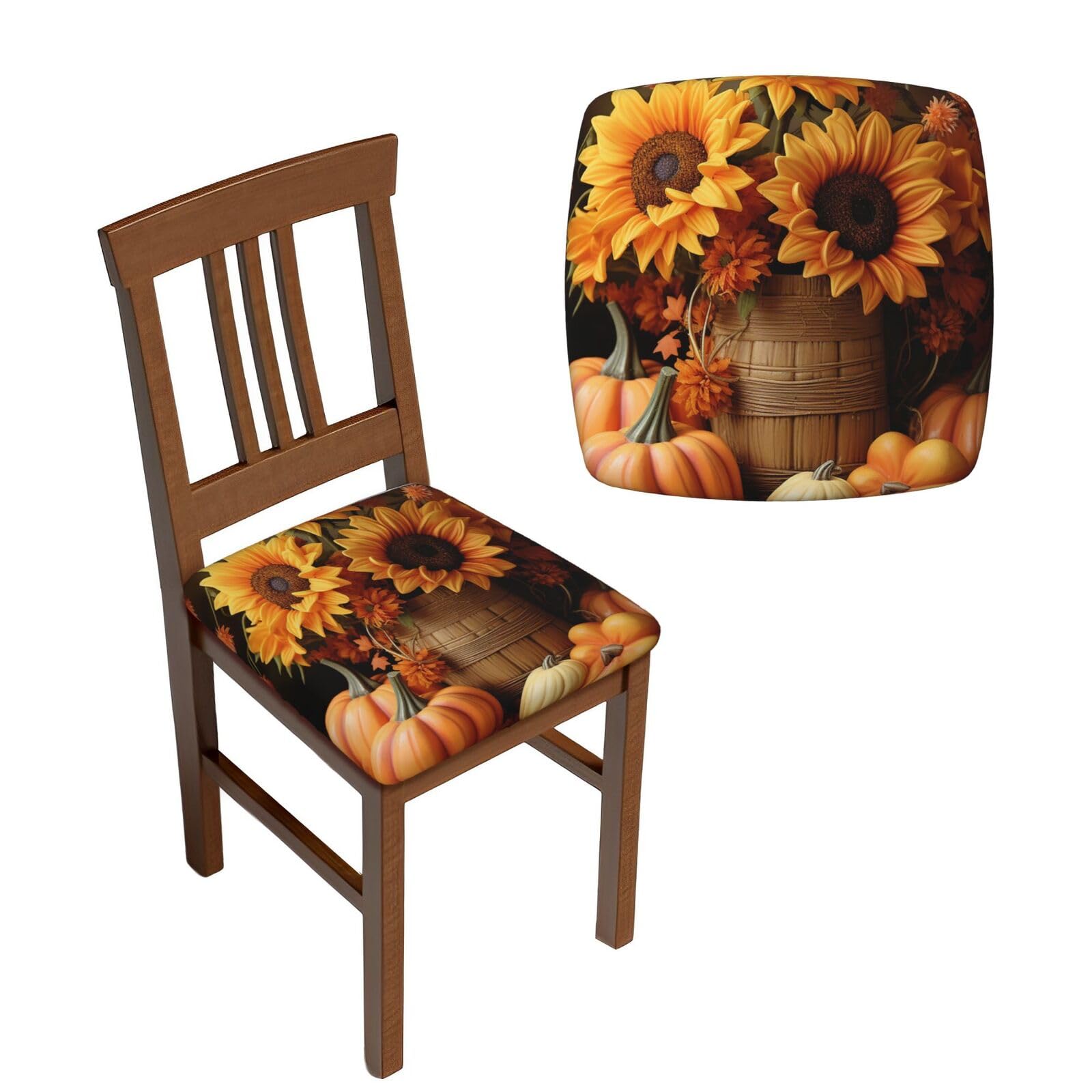 Housses de chaise de salle à manger motif automnal pour une décoration de table chaleureuse