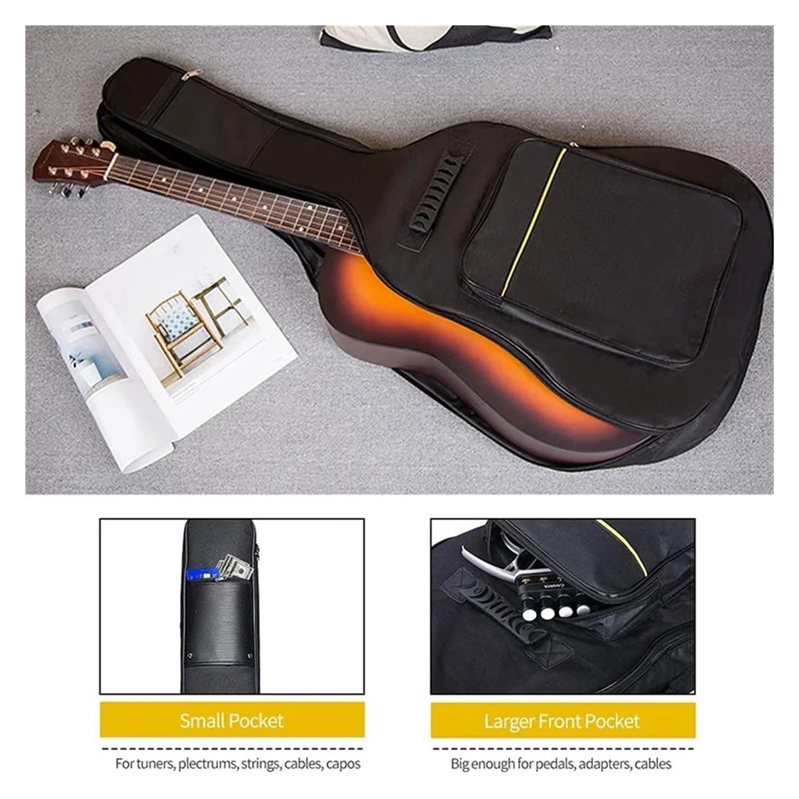Funda Guitarra Estuche for Guitarra acústica clásica (2 Unidades)