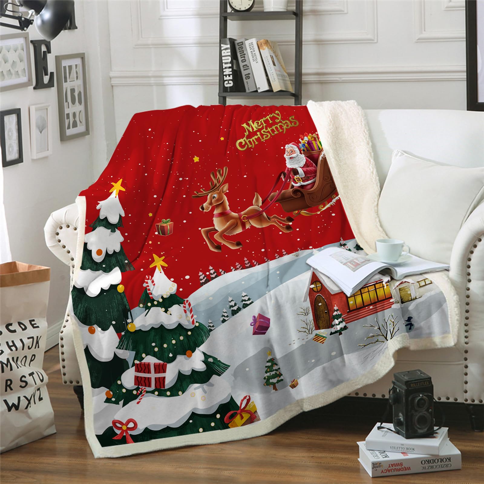 Coperta Di Natale A Forma Di Pupazzo Di Neve - Coperta Decorativa 120x100cm, Morbida Per Divano Letto, Tema Natalizio
