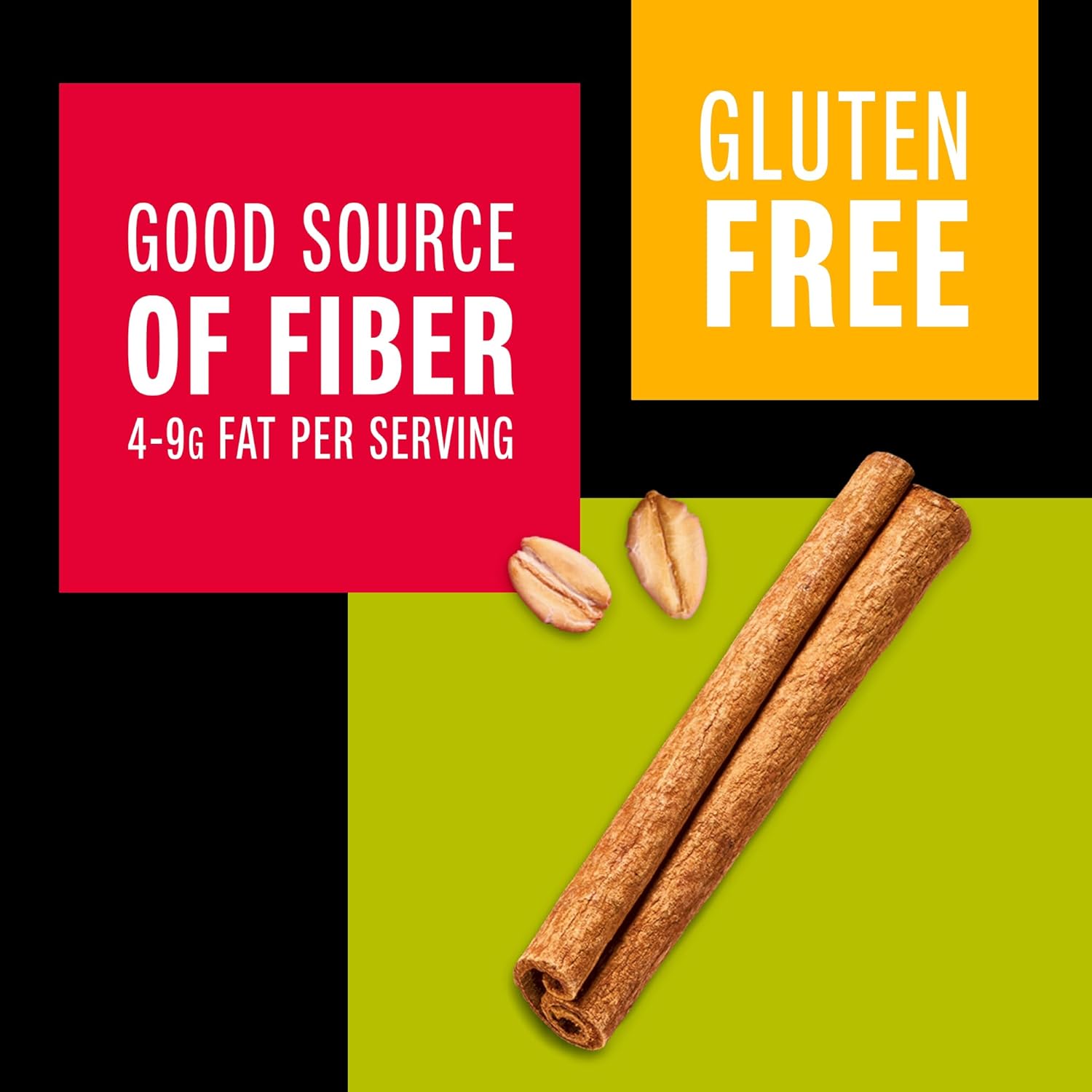 Kind Healthy Grains Granola, Cinnamon Oat Clusters with Flax Seeds, Gluten Free, Healthy Snack Mix, 6g Protein, 11oz, 6 Count