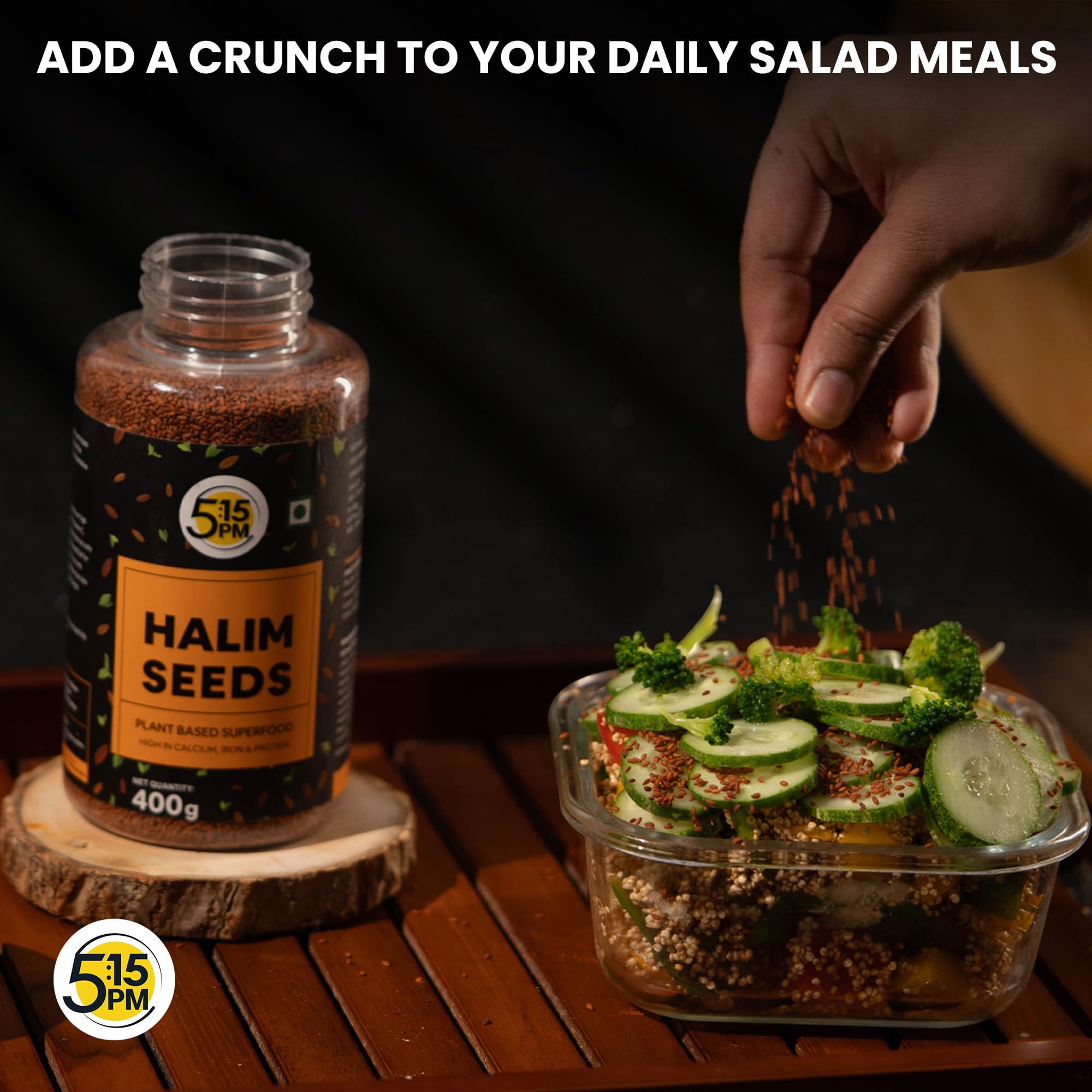 5:15PM Halim Seeds For Eating | 400g |Garden Cress Aliv Seeds | Hygienically Packed | Raw and Natural | Halim SeedI Used in Cooking, Baking, Smoothies and Other Beverages and Hair Growth 1
