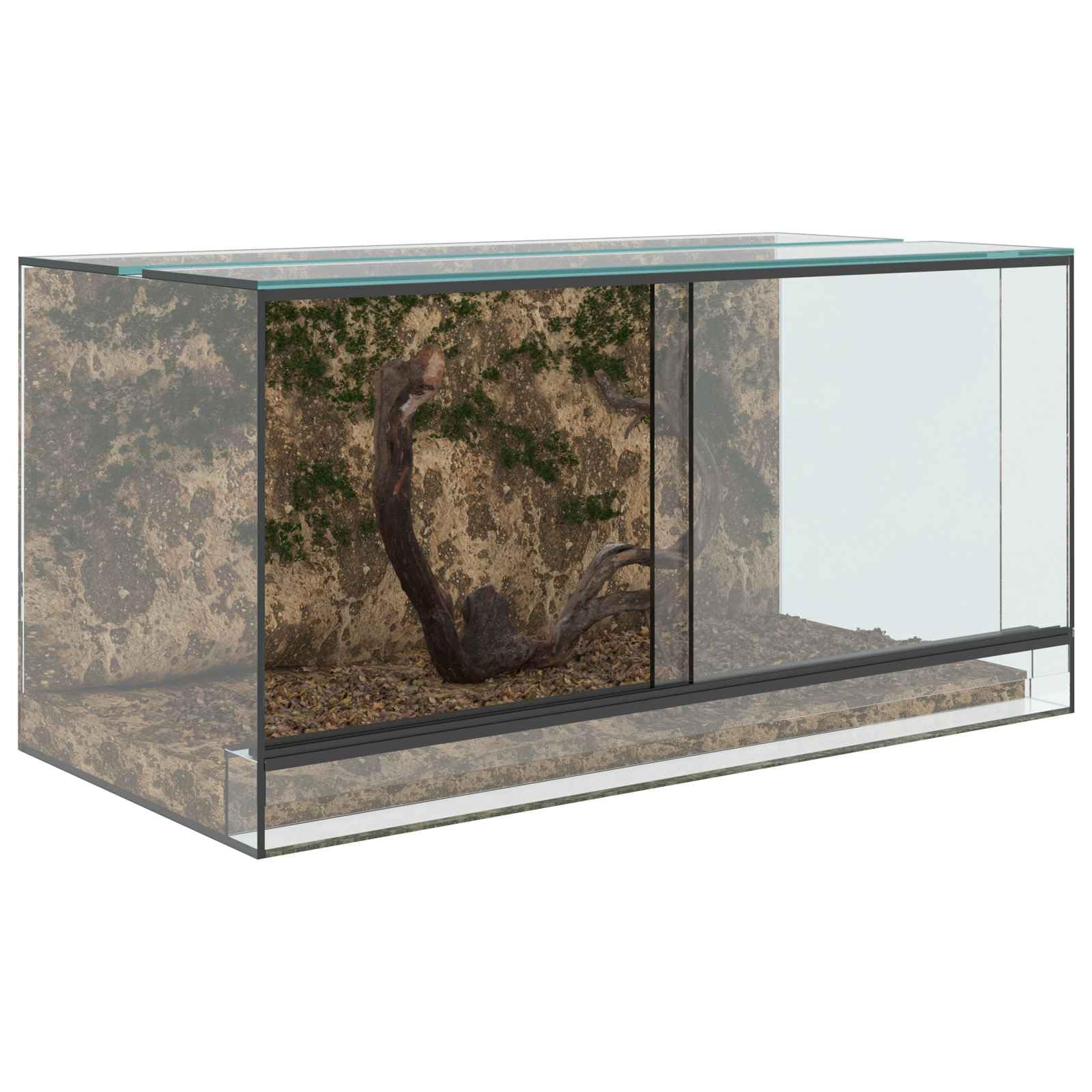 vidaXL Terrario Transparente 80 x 40 x 40 cm Cristal, Terrario de Vidrio Moderno, Refugio Resistente, hábitat 360°, hogar Transparente para Animales