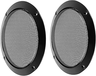 UKCOCO 2 Pçs Grade De Alto-Falante Grades Automotivas Alto-Falante Alto-Falante Branco Grade De Metal Grade De Alto-Falante Capa De Alto-Falante De Carro De Ferro Alto-Falante Preto Capa