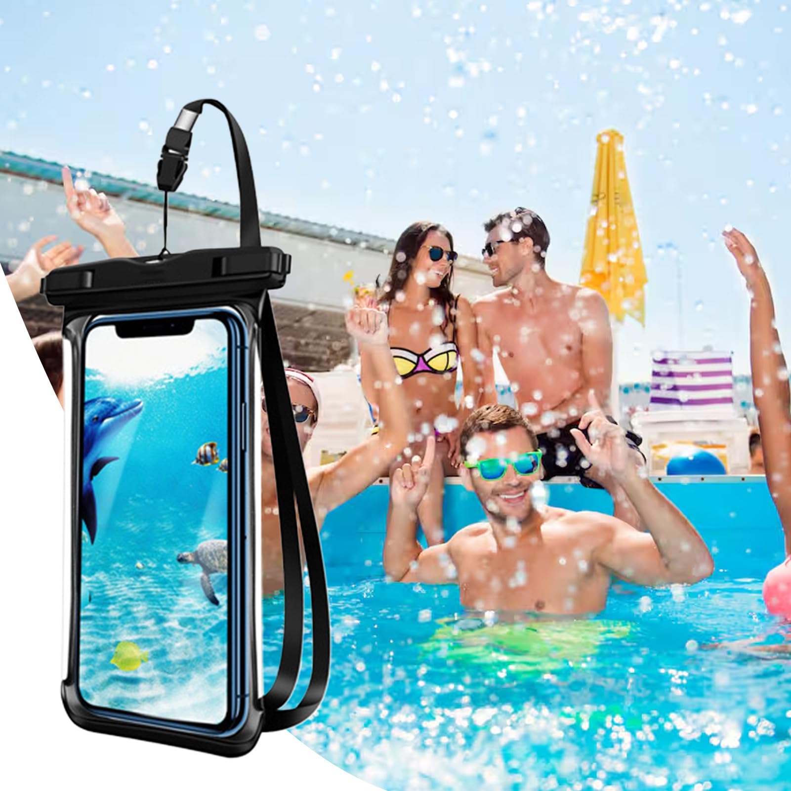 Generico Waterproof Phone Case with Lanyard, Clear Floating Phone Pouch, Touchscreen Compatible, Watertight & Dustproof, Outdoor Accessories for Beach, Swimming, Snorkeling, Kayaking
